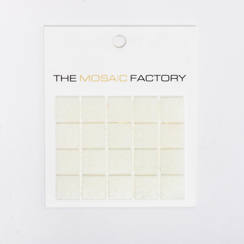 ÉCHANTILLON The Mosaic Factory Amsterdam carreau mosaïque 2x2x0.4cm pour mur et sol pour intérieur et extérieur carré Verre Off white SW861844