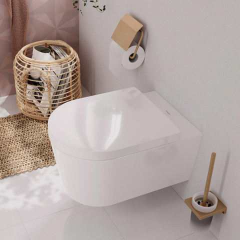Hansgrohe AddStoris Q closetrolhouder - met klep - geborsteld brons SW651406
