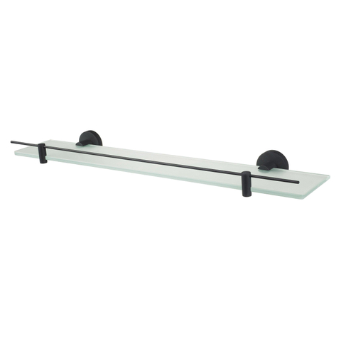 Haceka Kosmos Étagère - 60x12cm - verre - noir mat SW653968