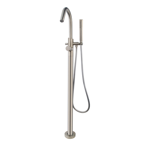 Wiesbaden Caral Mitigeur de bain sur pied acier brossé PVD SW102834