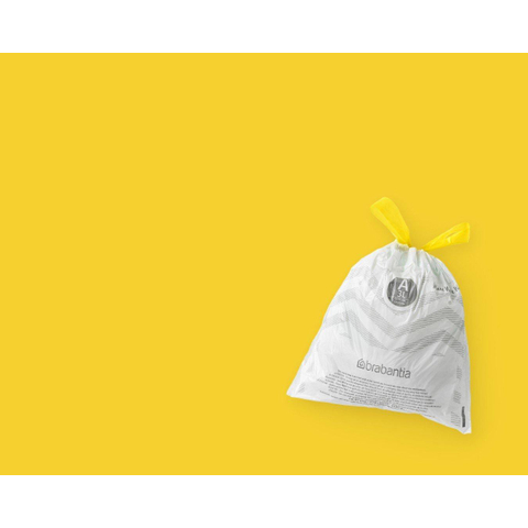 Brabantia PerfectFit Poubelle sac à déchets avec fermeture par ruban adhésif code A, 3 litres, 10 pièces/rouleau SW767530