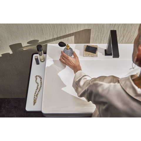 Hansgrohe Tecturis E Wastafelmengkraan - push to open plug - 15.8cm uitloop - coolstart - mat zwart SW918665
