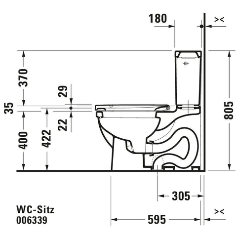Duravit Universeel WC-zitting - 37.2x48.8x5.1cm - met softclose - met quickrelease Polypropyleen - wit 0314237