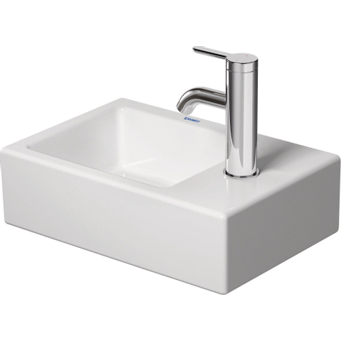 Duravit Vero air Fontein - met kraangat rechts - zonder overloop - 38x25cm - inclusief bevestiging - glans wit SW211103