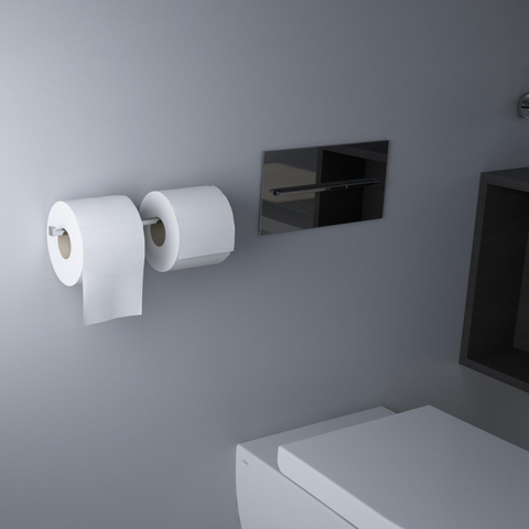 Clou Flat porte-rouleau de papier toilette 28,2x4,8cm double chrome SW9747