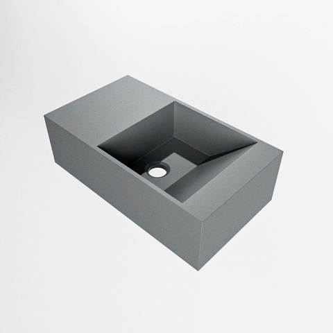 MONDIAZ TYNE lave-mains - 40x23x12cm - vasque gauche - sans trou robinet - plata (argent) SW1026141