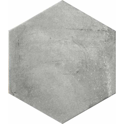 Cir Miami Vloer- en wandtegel hexagon 24x28cm 10mm R10 porcellanato Dust Grey SW295262