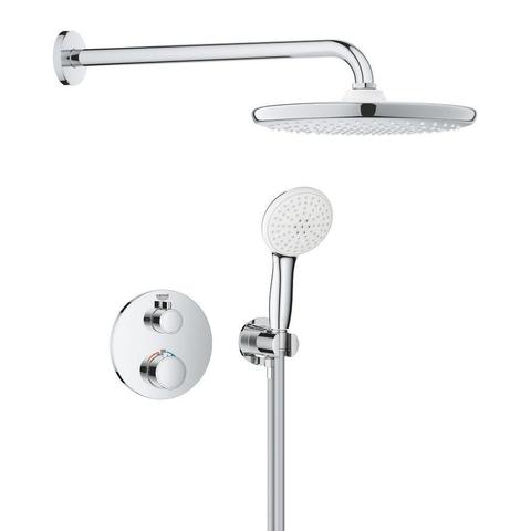 Grohe Tempesta 250 Regendouche set - ronde hoofddouche - inclusief douche arm - ronde handdouche - chroom SW1186610