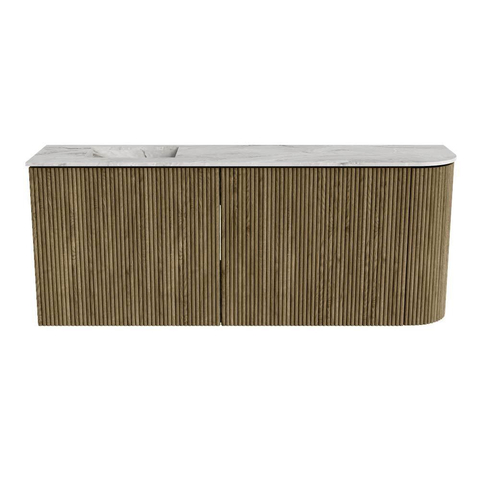 Mondiaz JOYA-DLUX 101.6cm toiletmeubel - ronding rechts kleur Dusk - Wastafel FAYE positie Links Zonder kraangat kleur Glace. SW1423172