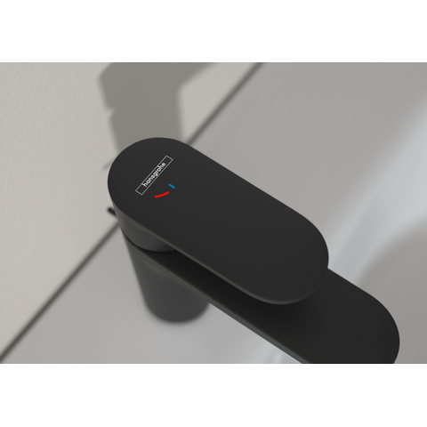 Hansgrohe Vernis Blend Eengreeps wastafelmengkraan - 70 - coolstart - met PopUp - trekwaste - mat zwart SW642533