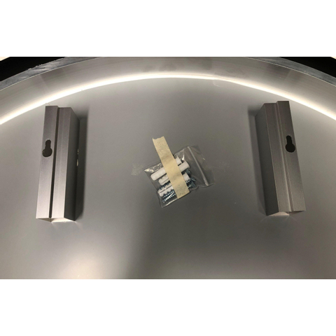 Best-Design Nero Venise miroir rond noir avec éclairage LED Ø 100 cm SW353585