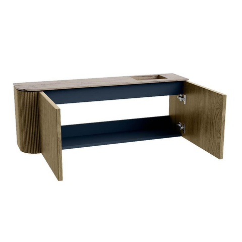 Mondiaz JOYA-DLUX 111.6cm toiletmeubel - ronding links kleur Dusk - Wastafel FAYE positie Rechts 1 kraangat kleur Arena. SW1425784