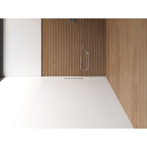 Riho Isola Receveur de douche 90x90x3cm Marbre de synthèse Structure ardoise mat anthracite SW412113