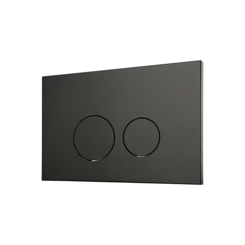 QeramiQ Push Metal Bedieningsplaat - voor Geberit UP320 inbouwreservoir - dualflush - ronde knoppen - metaal zwart mat SW706192