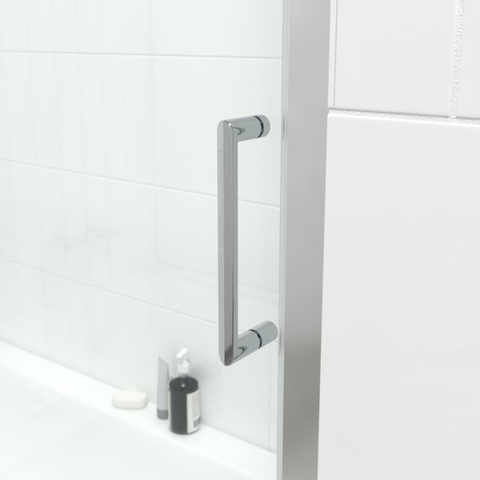 Saniclass ID06 Quick Fit Pare-bain avec porte coulissante à 2 éléments 170x150cm verre de sécurité 6mm anti-calcaire chrome SW238236
