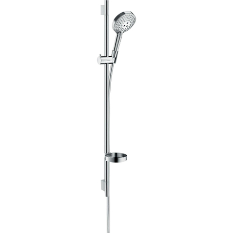 Hansgrohe Raindance Select S Unica s Puro Glijstangset - 3jet - PowderRain - handdouche 90cm - isiflex - doucheslang - 160cm - zeepschaal - hoogglans chroom SW204699