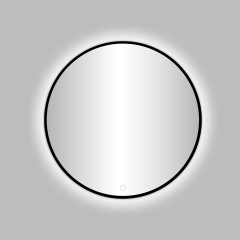 Best-Design Nero Venise miroir rond noir avec éclairage LED Ø 100 cm SW353585