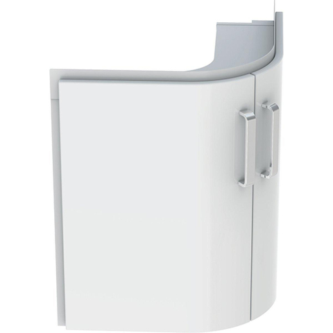 Geberit Renova wastafelonderkast hoek - 2 deur - 69cm - wit glans SW422058