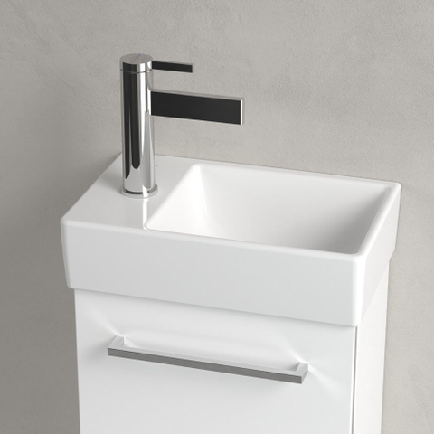 Villeroy & Boch Avento fontein - 1 kraangat links - zonder overloop - 36x22cm - White Alpine (glans wit) SW420533