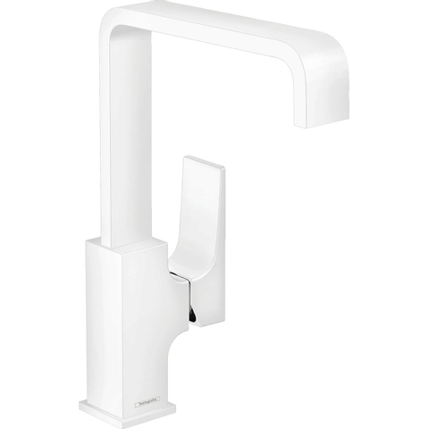 Hansgrohe Metropol Wastafelkraan - 230 met push open waste - met 120° draaibare uitloop 16.5cm - mat wit SW297288