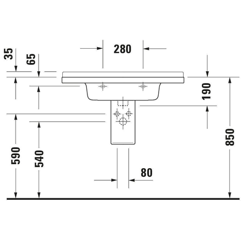 Duravit Starck 3 Meubelwastafel - 85x48.5cm - wit 0314080
