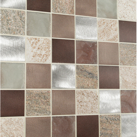 Ceralto Fenera Mosaic Mozaïektegel - 29.8x29.8cm - 8mm - Copper mat SW798693