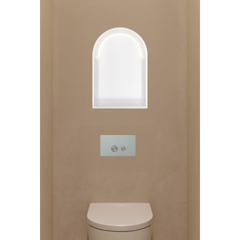 Hotbath &MORE Inbouwbox of inbouwnis - Toogmodel - 30x45x10 - met LED - IP44 - mat wit SW1246538