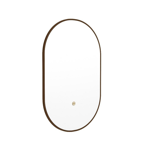 Mondiaz GLOW miroir – ovale – 45 x 90 cm – LED indirecte tout autour – capteur de mouvement – Rust (brun) SW1105202