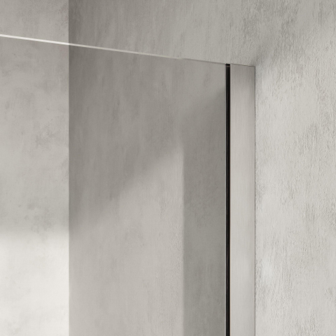 BRAUER Oblivion Badwand - 80x140- helder glas - incl. glascoating - geborsteld RVS PVD SW1580864