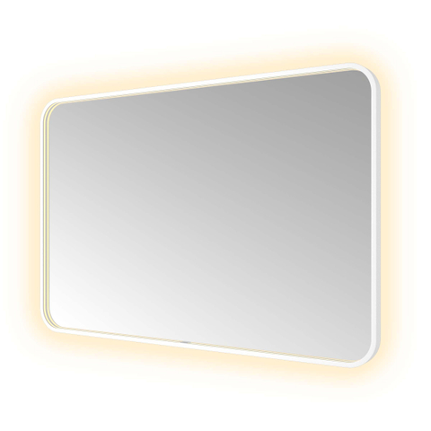Hotbath &MORE Spiegel - 120x80cm - direct en indirect LED - color changing - spiegelverwarming - met afstandsbediening - mat wit SW1246069