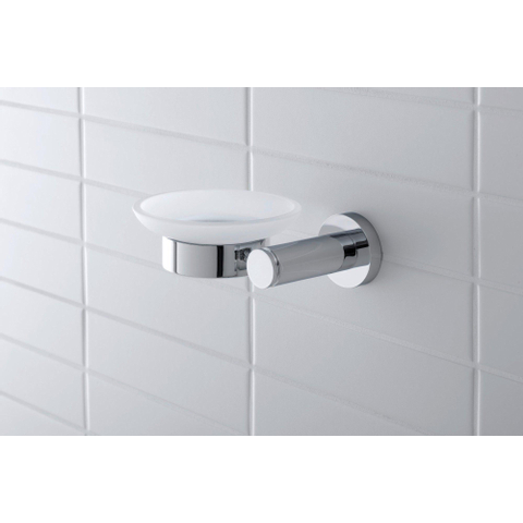 Duravit D-code Zeephouder - glas rechts - hoogglans chroom GA49406