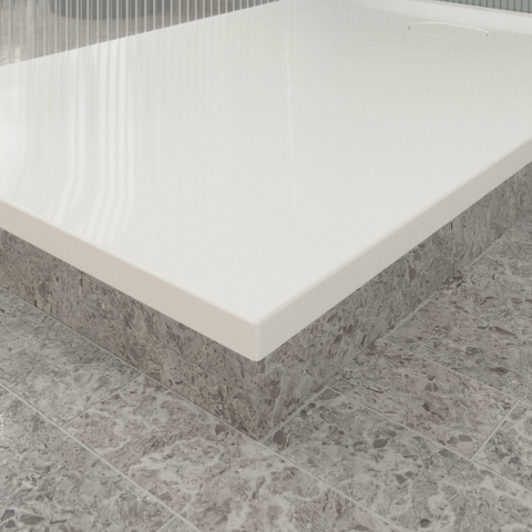 Villeroy & Boch Ecora douchebak - 140x90x3.5cm - afvoer korte zijde - white alpine (wit) SW1558905