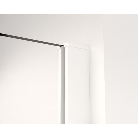 Fortifura Galeria Douche à l'italienne - 90x200cm - verre clair - Blanc mat SW917245