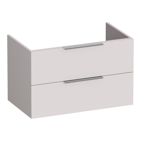 BRAUER Elevate meuble sous-lavabo 80 sans poignées rapportées 2 tiroirs à fermeture douce et 1 découpe pour siphon - sable mat SW1200222