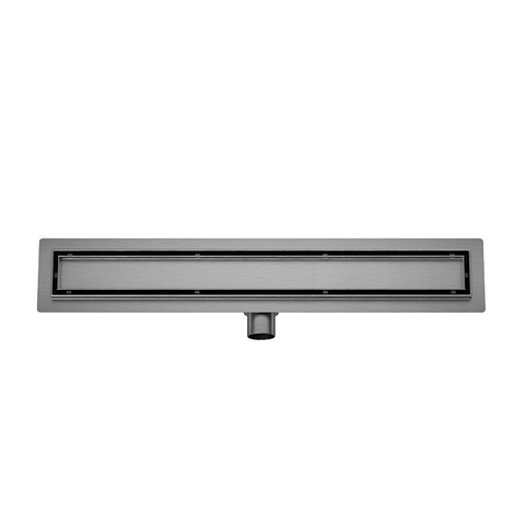 Wiesbaden Douchegoot met flens en tegelrooster 100 x 7 cm gunmetal PVD OUT13772
