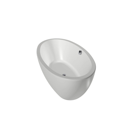 Xenz Britt baignoire îlot - 190x94x60 - incl. trop-plein/évacuation à fente - Acrylique - blanc brillant SW1000875