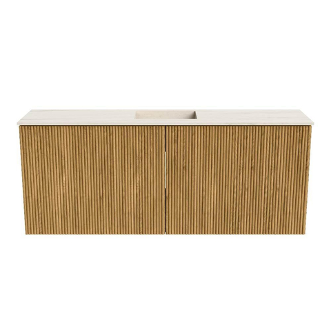 Mondiaz JOYA-DLUX 100cm meuble de salle de bains - couleur Oak - Vasque FAYE position Milieu 1 trou de robinet couleur Meli. SW1423963
