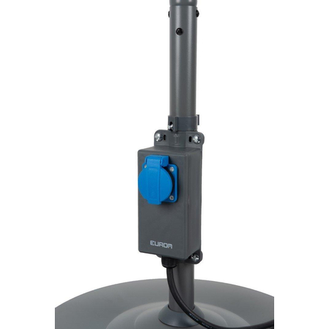 Eurom Chauffage de terrasse sur pied Tip-over Base ronde réglable en hauteur 138-175cm SW539028