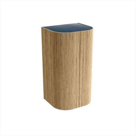 MONDIAZ KURVE Colonne de salle de bains 160cm couleur Walnut avec 4 portes SW1122544