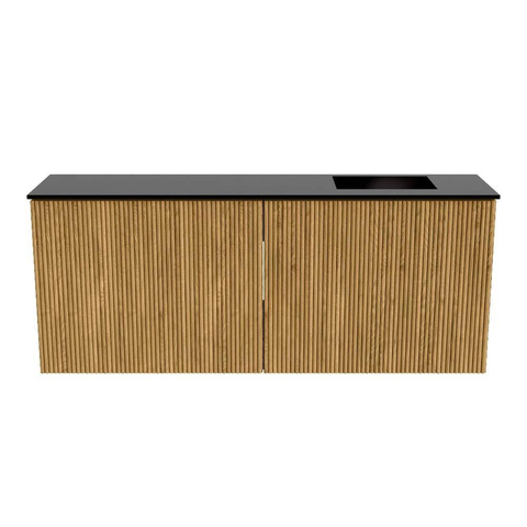 Mondiaz JOYA 100cm meuble de salle de bains - couleur Oak - Vasque FAYE position Droite Sans trou de robinet couleur Urban. SW1421212