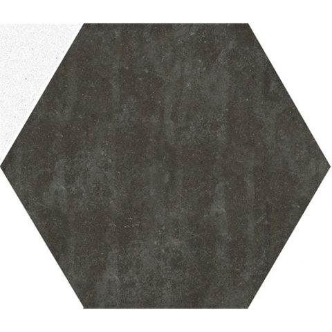 Ceralto Neroli Stone carrelage sol et mur - 30x35cm - 9mm - hexagonal - R9 - effet pierre - black mat (noir) SW795700