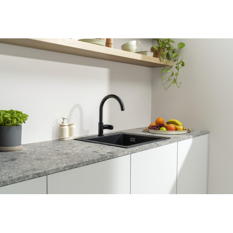 Hansgrohe Vernis blend m35 1 greeps keukenmengkraan - 210 - 1jet - draaibare uitloop - mat zwart SW651654