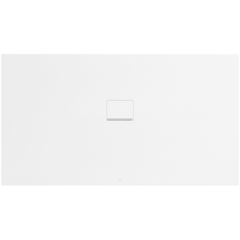 Villeroy & Boch Squaro infinity kunststof douchebak quaryl rechthoekig - 180x100x4cm - zonder onderstel - voor alle installatietypen - Stone White (mat wit) SW228361