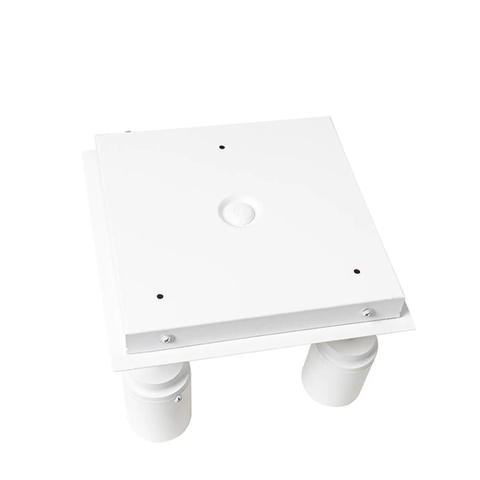 QAZQA Ducha badkamer plafondlamp - 23x23cm - 3 spots - IP44 - vierkant - mat wit TWEEDEKANS OUT14222