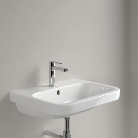 Villeroy & Boch Architectura wastafel onderzijde - geslepen - 60x47cm - met kraangat - met overloop - White Alpine (glans wit) 1025266