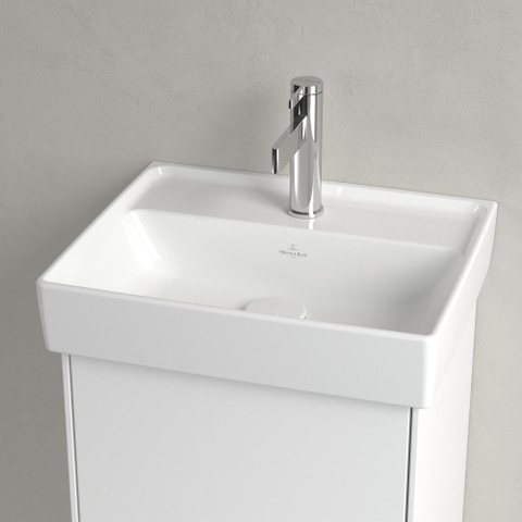 Villeroy & Boch Collaro fontein - 45x37cm - zonder overloop - 1 kraangat CeramicPlus - White Alpine (glans wit) SW358369