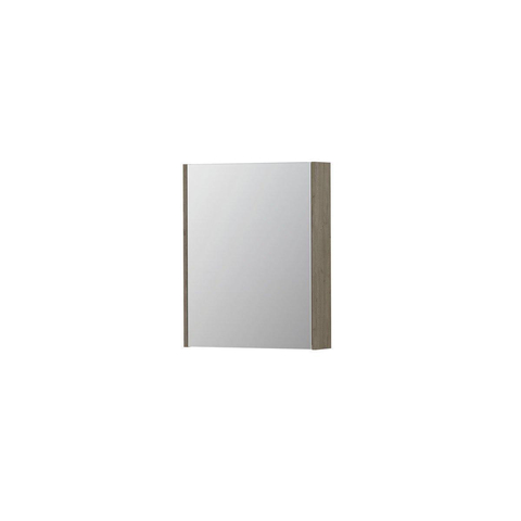 INK SPK2 spiegelkast – 60x74x14 cm – 1 deur, dubbelzijdige spiegeldeurr – Greige eiken SW353301