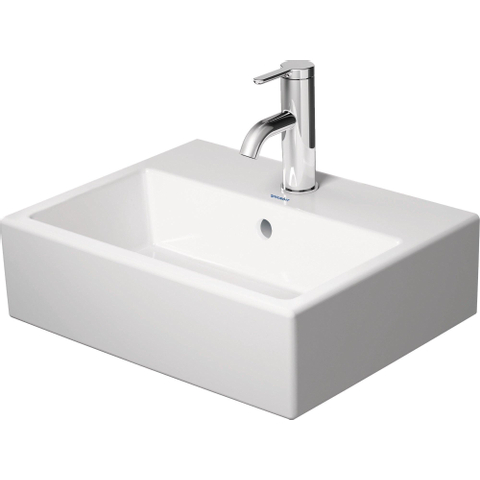 Duravit Vero air Fontein - 45x35cm - 1 kraangat - met overloop - glans wit SW157020