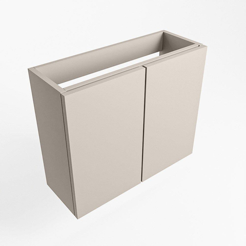 Mondiaz FOWY Meuble sous lave-mains - 60x22x50cm - 2 portes - push to open - softclose - Linen SW1016813