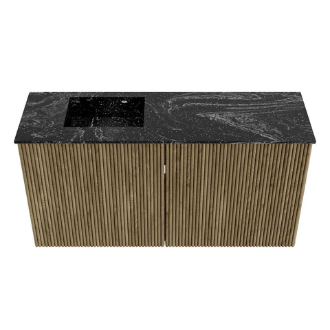 Mondiaz JOYA-DLUX 80cm toiletmeubel - kleur Dusk - Wastafel FAYE positie Links Zonder kraangat kleur Lava. SW1423216